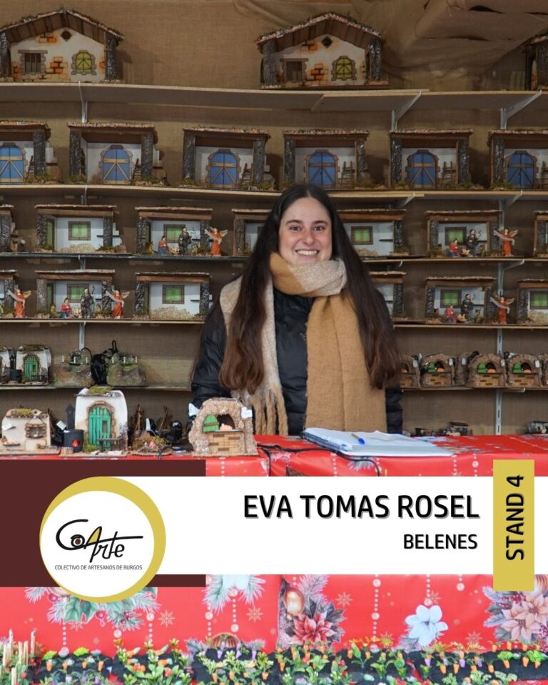 Eva Tomás Rosel, vienen de Orrius, Barcelona. Hacen Belenes.